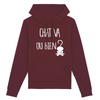 sweat chat va ou bien coloris bordeaux