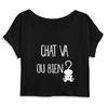 crop-top chat va ou bien ? coloris noir
