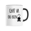 mug chat va ou bien ? poignée noire
