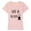t-shirt chat va ou bien coloris rose