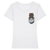 t-shirt chat poche