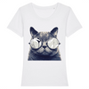 t-shirt chat lunettes