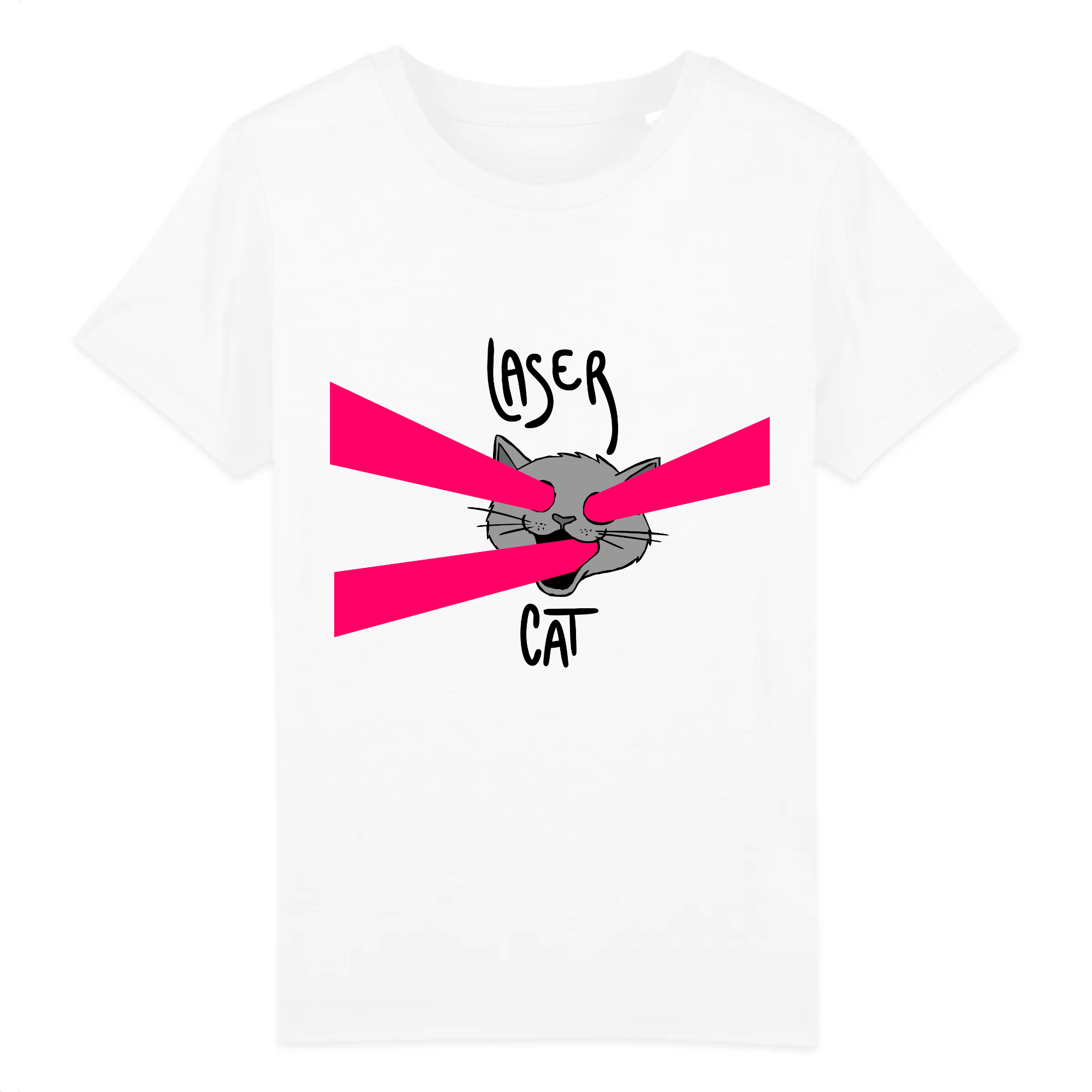 t-shirt chat laser enfant