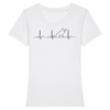 t-shirt battement de cœur chat