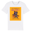 tee-shirt chat joyeux halloween coloris blanc