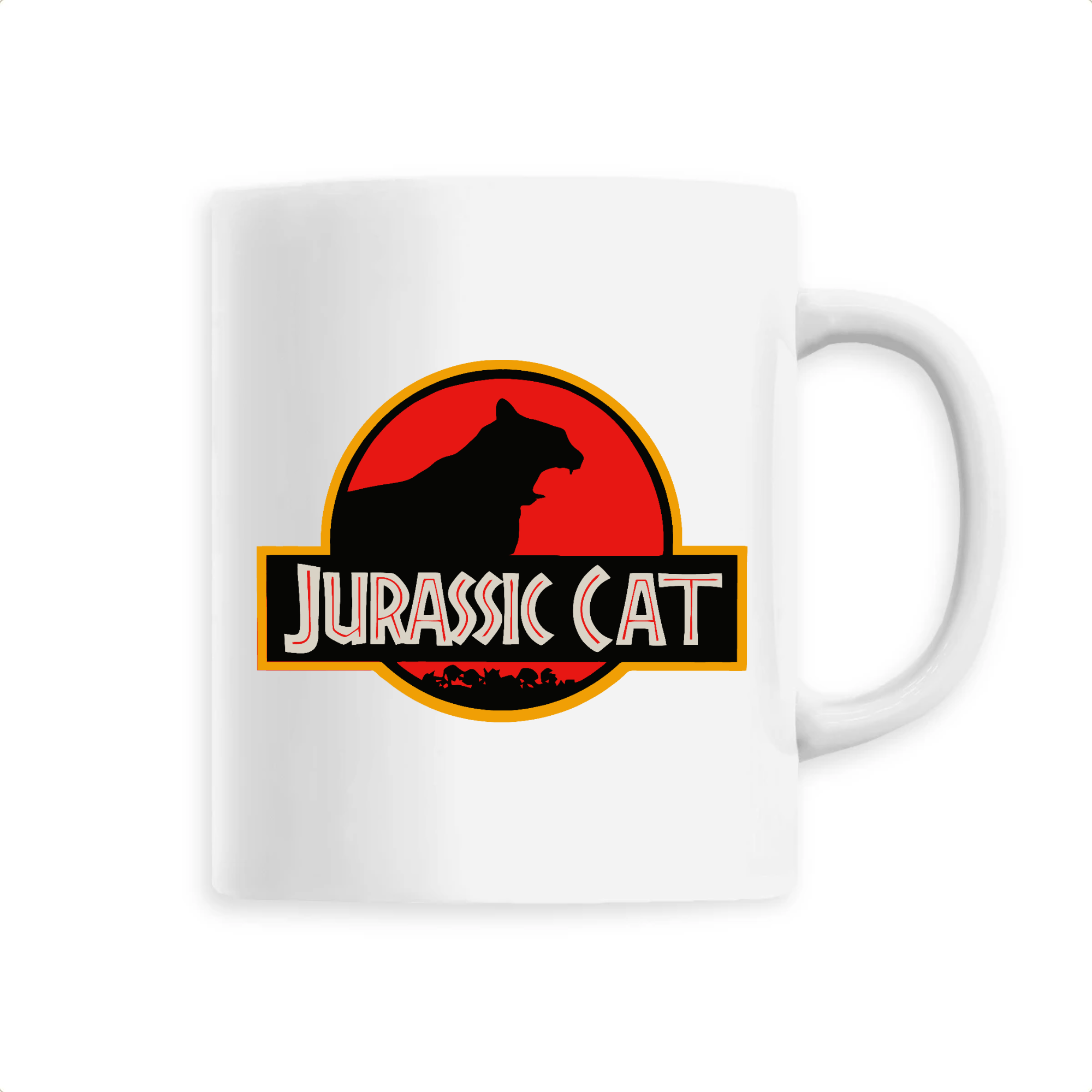mug jurassic cat