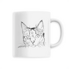 mug dessin chat
