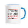 mug en couple avec mon chat poignée bleue