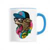 mug cool cat poignée bleue