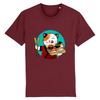 tee-shirt chat sushi couleur bordeaux