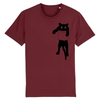 tee-shirt chat dans la poche couleur bordeaux