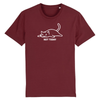 tee-shirt chat not today couleur bordeaux