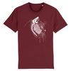 tee-shirt tête de chat couleur bordeaux