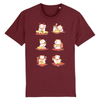tee-shirt chat japonais maneki neko couleur bordeaux
