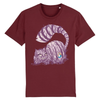 tee-shirt chat cheshire couleur bordeaux