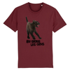 tee-shirt chat je hais les gens couleur bordeaux