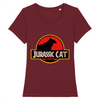 t-shirt chat jurassic park couleur bordeaux