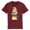 tee-shirt chat totem couleur bordeaux