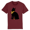 tee-shirt chat bastet couleur bordeaux