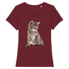 t-shirt chaton mignon couleur bordeaux