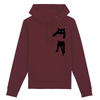 sweat chat dans la poche couleur bordeaux