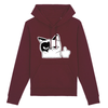 sweat chat doigt couleur bordeaux
