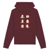sweat chat japonais couleur bordeaux