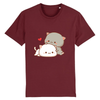 tee-shirt chat kawaii couleur bordeaux