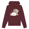 sweat chat kawaii couleur bordeaux