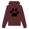 sweat patte de chat couleur bordeaux