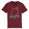 tee-shirt cat lover silhouette couleur bordeaux