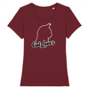 t-shirt cat lover silhouette couleur bordeaux
