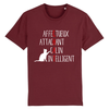 tee-shirt chat qualités couleur bordeaux