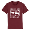 tee-shirt chat meilleurs amis couleur bordeaux