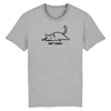 tee-shirt chat not today couleur gris