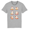 tee-shirt chat japonais maneki neko couleur gris