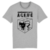 tee-shirt chat de schrödinger couleur gris