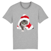 tee-shirt chat noël couleur gris