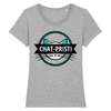 t-shirt chat-pristi femme couleur gris
