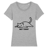 t-shirt chat not today couleur gris