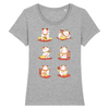 t-shirt chat japonais maneki neko couleur gris