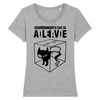 t-shirt chat de schrödinger couleur gris