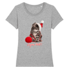 t-shirt chat noël couleur gris