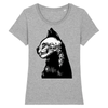 t-shirt chat tête de mort couleur gris