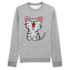 pull petit chat couleur gris