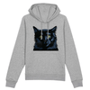 sweat chat noir couleur gris