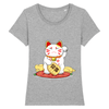 t-shirt chat maneki neko couleur gris