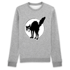 pull chat anarchiste couleur gris