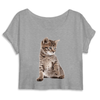 crop-top chaton mignon couleur gris