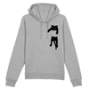 sweat chat dans la poche couleur gris
